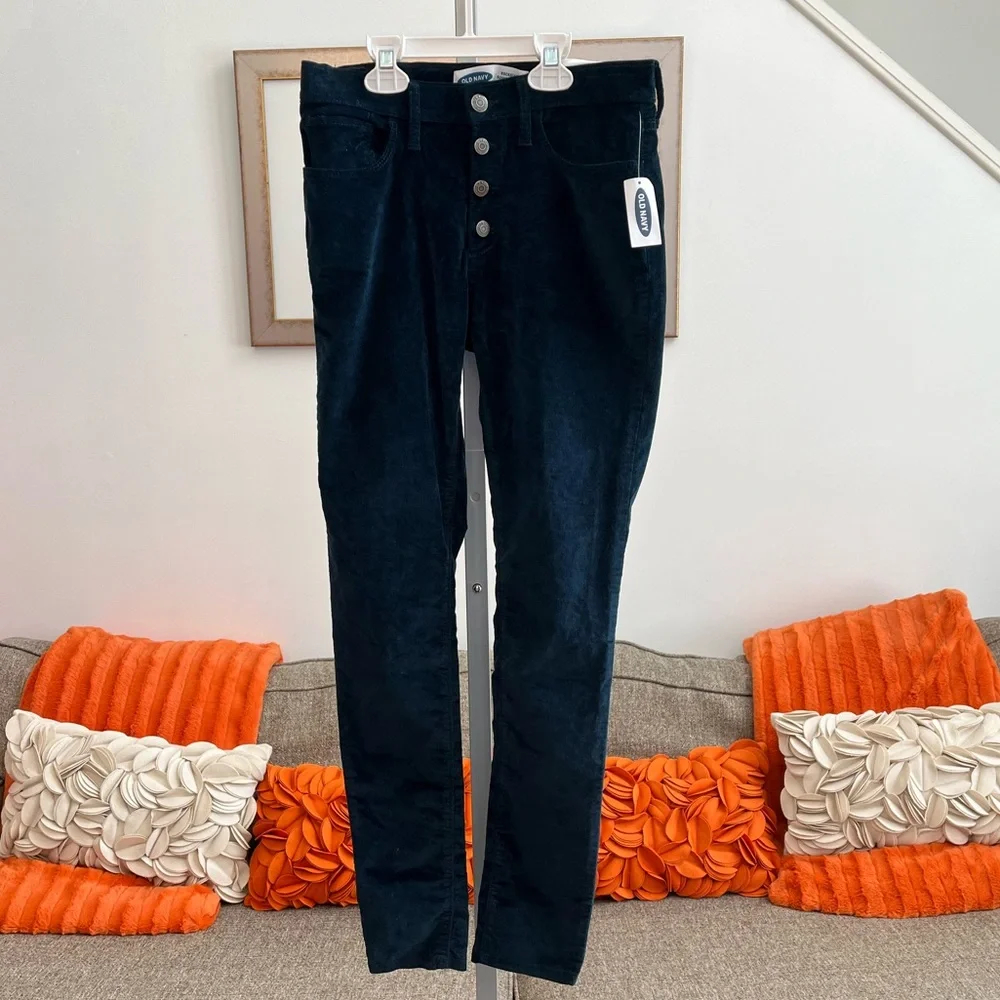 ❣️🆕Old Navy Rockstar Black Ivy High Rise Velvet Jeggings❣️